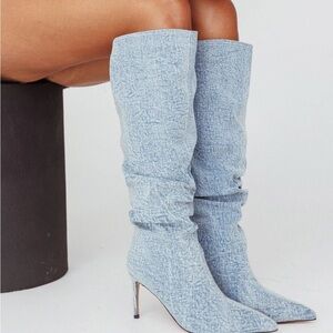 Stylish Blue Women's Knee-High Boots